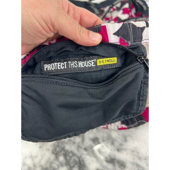 Backpack Under Armour Drawstring Pink Gray and Black Lightweight Bag Unisex - Picture 8 of 10